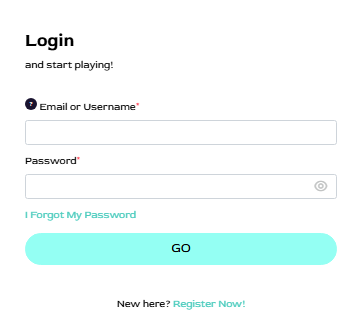 Ocean Breeze casino login form