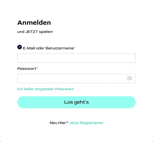 Ocean Breeze Casino-Anmeldeformular